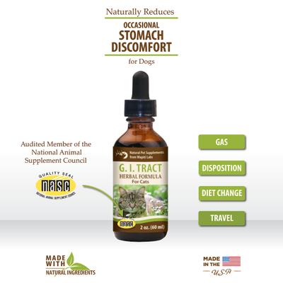 Show full view: Wapiti Labs G.I. Tract Homeopathic Medicine for Digestive Issues for Cats, 2-fl oz bottle slide 5 of 11