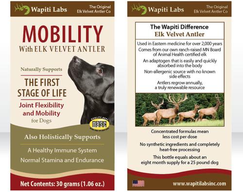 Show full view: Wapiti Labs Mobility Formula Dog Powder Supplement, 1.06-oz bottle slide 6 of 11