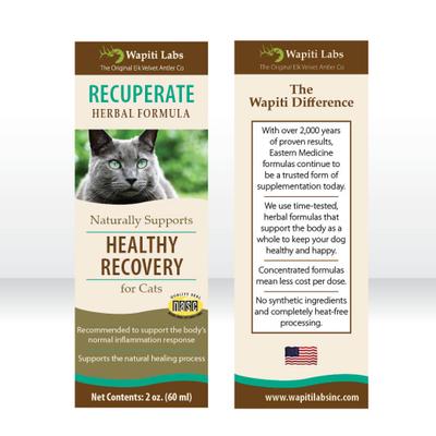 Show full view: Wapiti Labs Recuperate Formula for Healthy Recovery Cat Supplement, 2-fl oz bottle slide 6 of 10