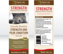 Wapiti Labs Strength Formula for Peak Condition Cat Supplement, 2-fl oz bottle slide 2 of 7