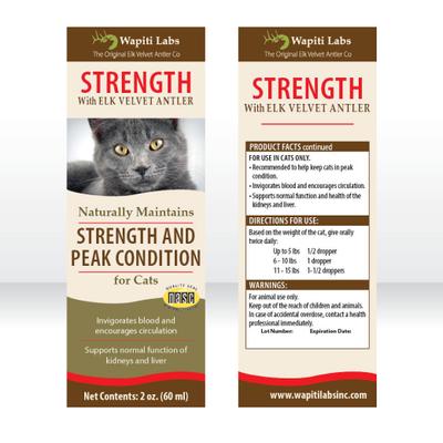 Show full view: Wapiti Labs Strength Formula for Peak Condition Cat Supplement, 2-fl oz bottle slide 7 of 11