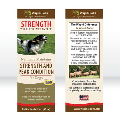 Show full view: Wapiti Labs Strength Formula for Peak Condition Dog Supplement, 2-fl oz bottle slide 6 of 10