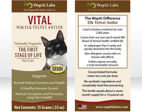 Show full view: Wapiti Labs Vital Formula Cat Supplement, 0.53-oz bottle slide 6 of 11