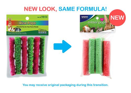 Show full view: Ware Critter Pops Small Animal Fun Chew Treats, Large, 4 count slide 2 of 6