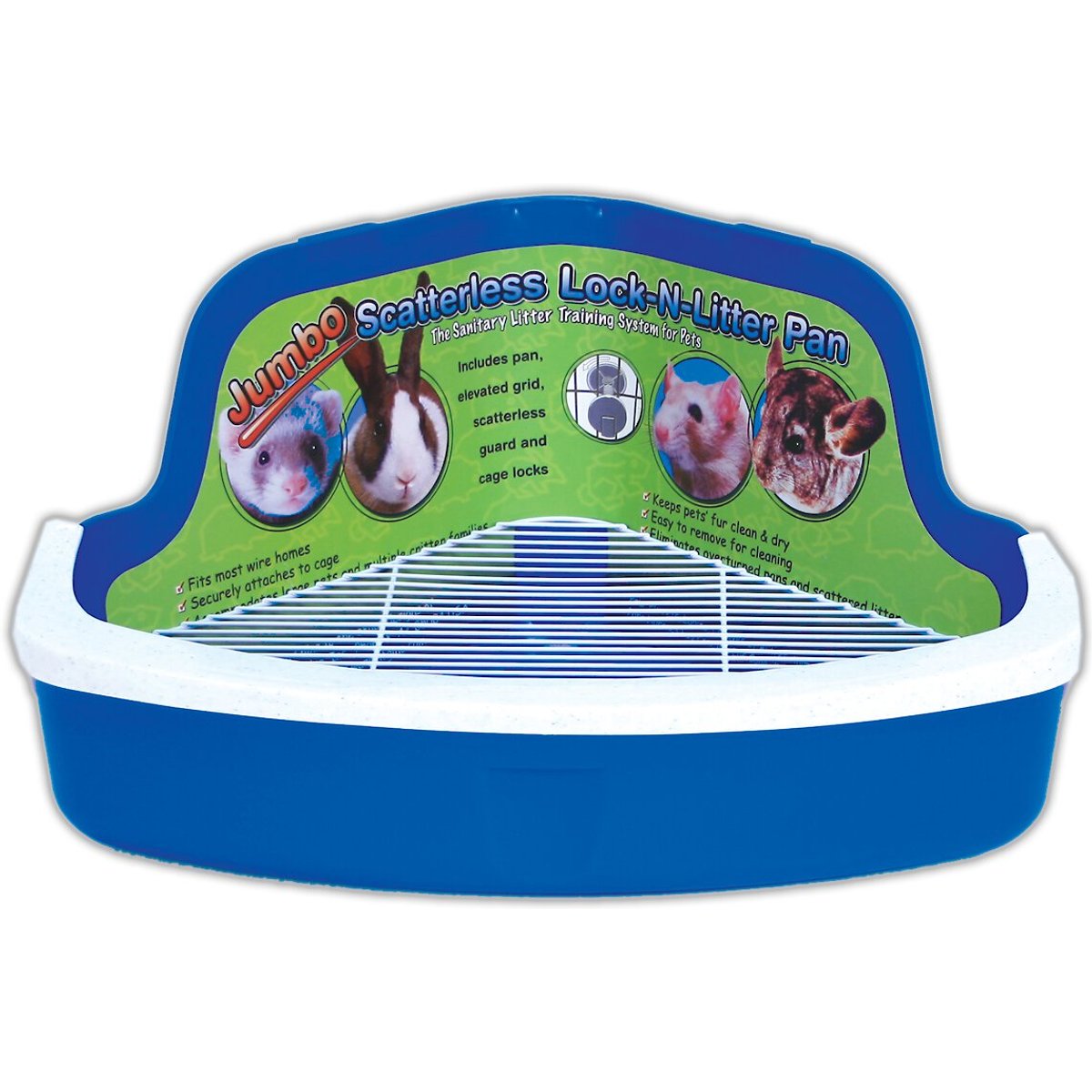 Ware Scatterless Lock-N-Litter Small Animal Litter Pan, Jumbo