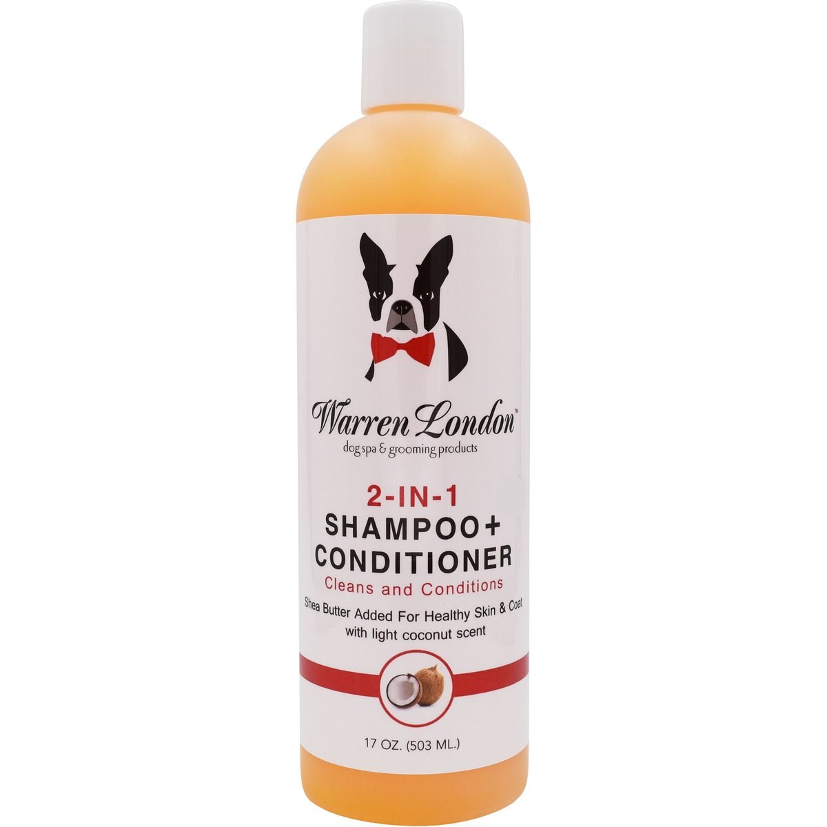 Warren London 2-in-1 Coconut Scented Dog Shampoo + Conditioner, 17-fl oz bottle