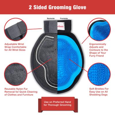 Show full view: Warren London 2-in-1 Grooming Glove Dog Brush slide 2 of 8