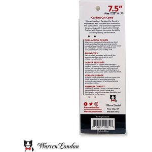 Warren London Carding Metal Dog & Cat Comb