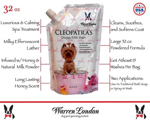 Show full view: Warren London Cleopatra's Full Body Treatment Dog Milk Bath, 32-fl oz pouch slide 5 of 6