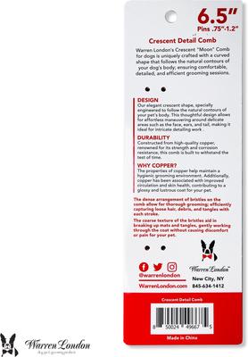 Show full view: Warren London Crescent Detail Copper Dog Comb slide 8 of 9