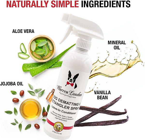Show full view: Warren London Dematting & Detangling Leave-In Conditioner Dog Spray, 16-fl oz bottle slide 3 of 6