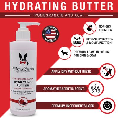 Show full view: Warren London Dog Hydrating Butter, 8-fl oz bottle, Pomegranate & Acai slide 3 of 7