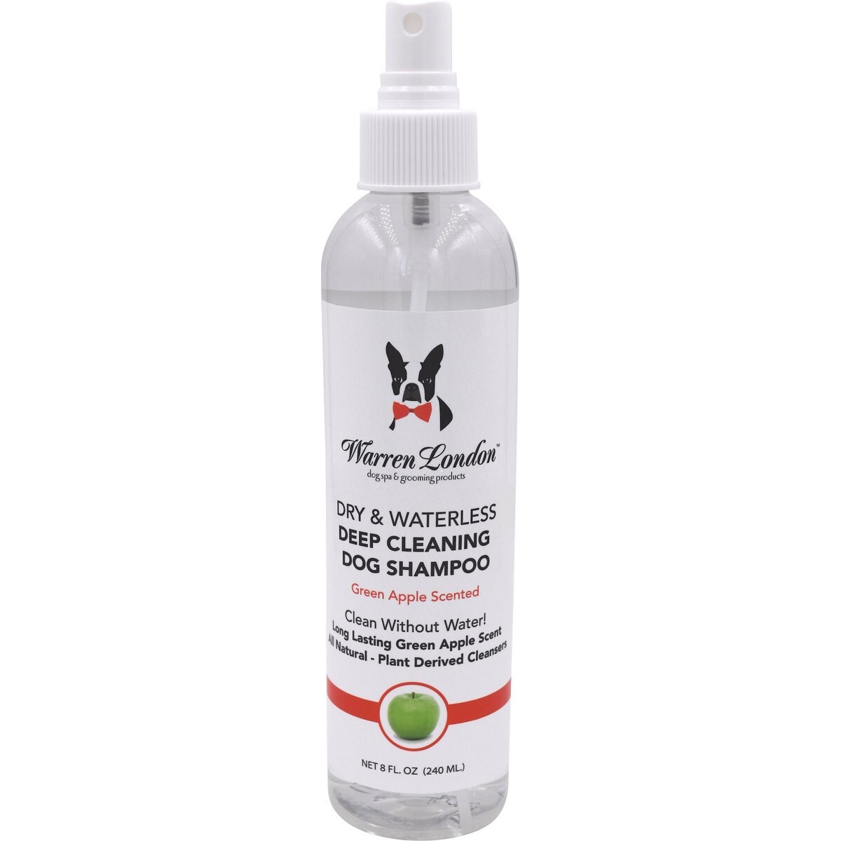 Warren London Dry & Waterless Green Apple Scented Deep Cleaning Dog Shampoo, 8-fl oz bottle
