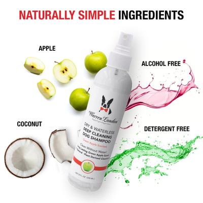 Show full view: Warren London Dry & Waterless Green Apple Scented Deep Cleaning Dog Shampoo, 8-fl oz bottle slide 4 of 6
