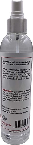 Show full view: Warren London Dry & Waterless Guava & Mango Dog Shampoo, 8-fl oz bottle slide 6 of 6