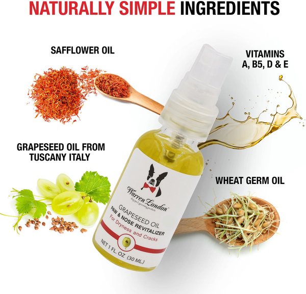 Show full view: Warren London Grapeseed Oil Paw & Nose Revitalizer Spray, 1-fl oz bottle slide 3 of 7