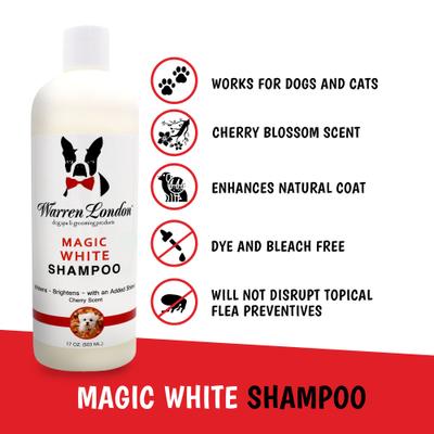 Show full view: Warren London Magic White Cherry Scented Brightening Dog Shampoo, 17-fl oz bottle slide 2 of 7