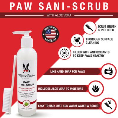 Show full view: Warren London Paw Sani-Scrub Paw & Nail Dog Cleanser, 8-fl oz bottle slide 2 of 7