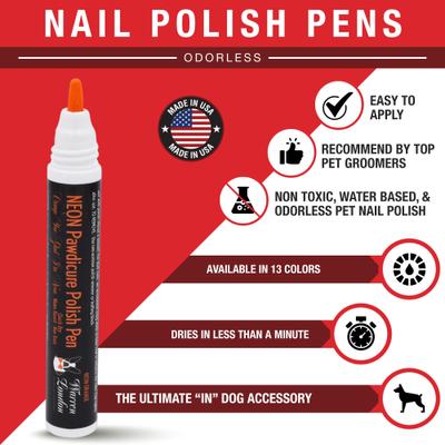 Show full view: Warren London Pawdicure Dog Nail Polish Pen, Neon Orange slide 2 of 8