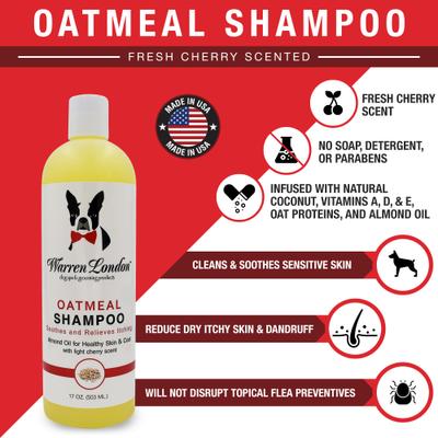Show full view: Warren London Soothing & Itch Relieving Oatmeal Dog Shampoo, 17-fl oz bottle slide 2 of 8