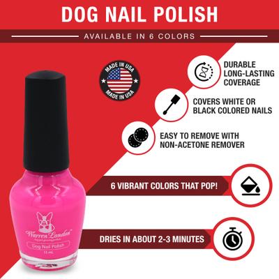 Show full view: Warren London Variety Pack Dog Nail Polish, 0.50-oz bottle, 6 count slide 3 of 8