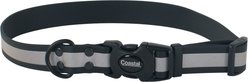Water & Woods BioThane Reflective Adjustable Dog Collar, Black, 18 to 26-in neck, 1-in wide