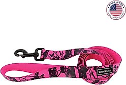 Water & Woods Blaze Patterned Dog Leash, Neon Pink Tree