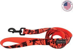 Water & Woods Blaze Patterned Dog Leash, Trees Orange