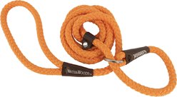 Water & Woods Braided Rope Slip Dog Leash, Safety Orange