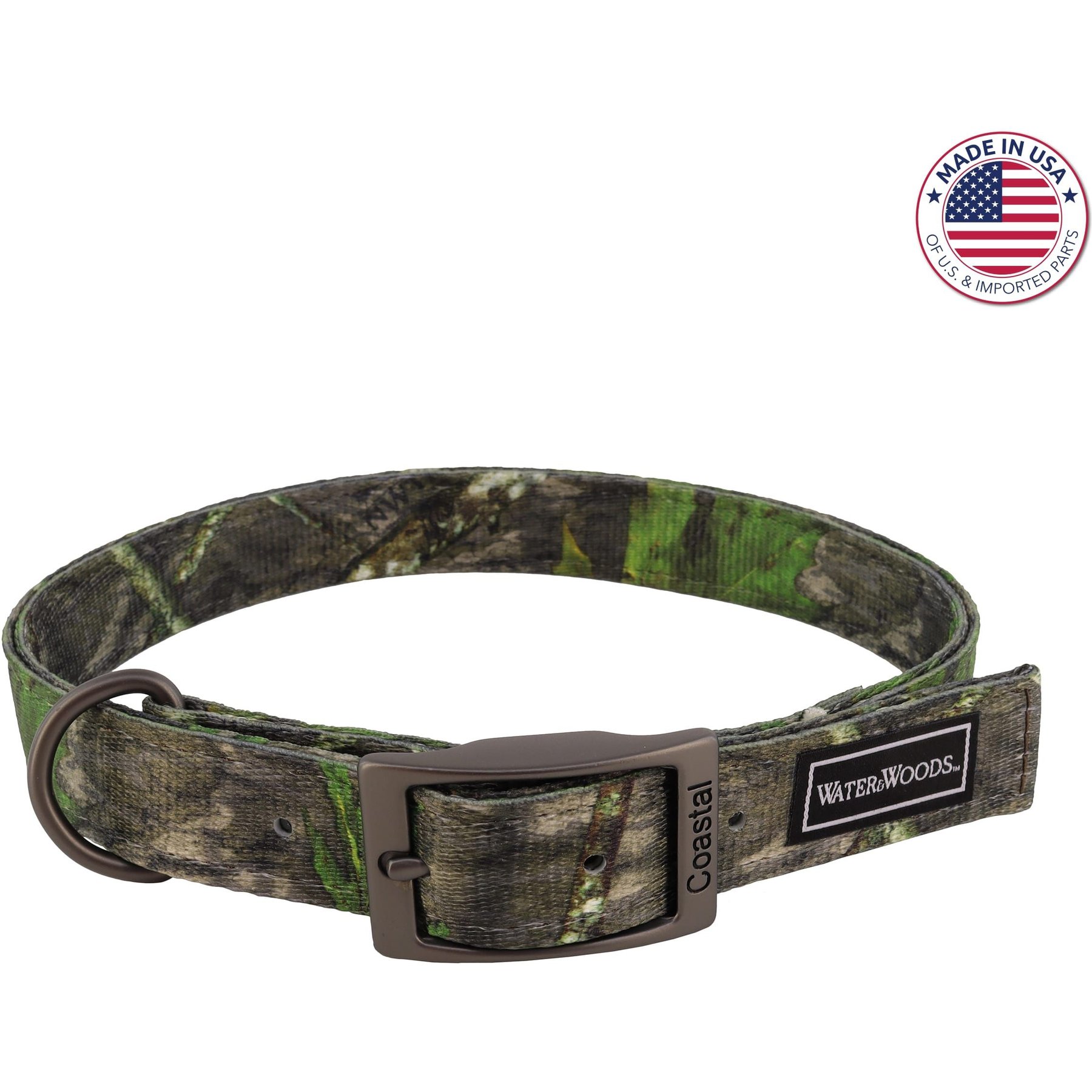 Water & Woods Double-Ply Patterned Hound Dog Collar, NWTF Obsession, Large: 24-in neck, 1-in wide