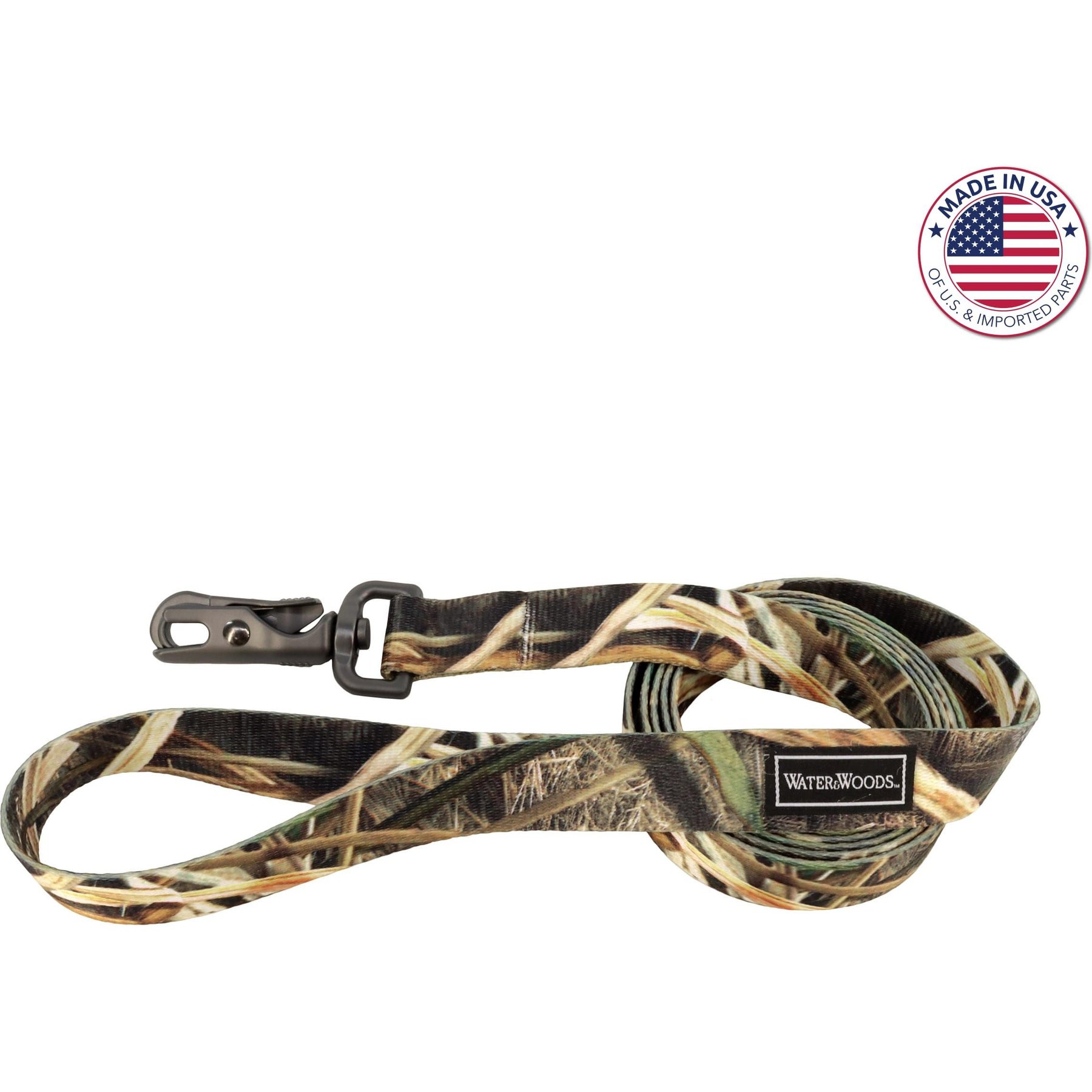 Water & Woods Patterned Dog Leash, Shadow Grass Blades