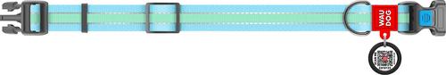 Show full view: WAUDOG Glow in the Dark QR Passport Nylon Standard Dog Collar, Blue, Small: 9 1/8 to 13 3/4-in neck, 5/8-in wide slide 3 of 8