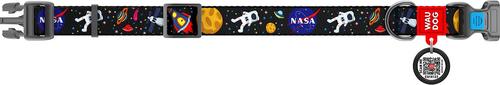 Show full view: WAUDOG NASA Nylon Standard Dog Collar, Medium: 9 1/2 to 15 3/4-in neck, 3/4-in wide, Astronaut slide 3 of 7