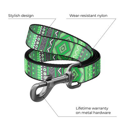 Show full view: WAUDOG Nylon dog leash, Etno Green, Large slide 2 of 7