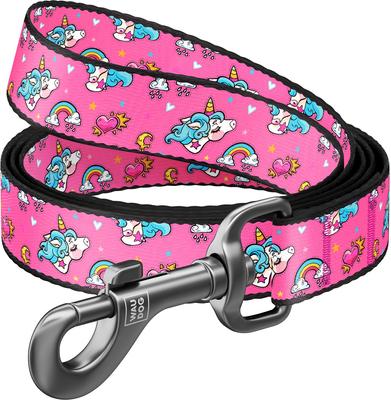 Show full view: WAUDOG Nylon Dog Leash, Unicorns, Medium slide 1 of 7