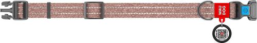 Show full view: WAUDOG QR Passport Cotton Dog Collar, Brown, Medium slide 4 of 8
