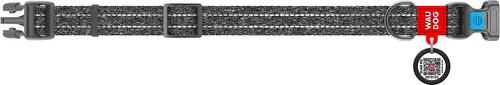 Show full view: WAUDOG QR Passport Cotton Dog Collar, Grey, Medium slide 3 of 7