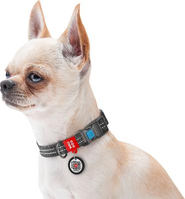 Show full view: WAUDOG QR Passport Cotton Dog Collar, Grey, Small slide 5 of 7
