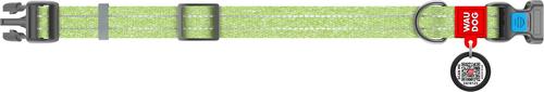 Show full view: WAUDOG QR Passport Cotton Dog Collar, Lime Green, Medium slide 3 of 6