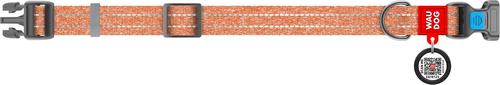 Show full view: WAUDOG QR Passport Cotton Dog Collar, Orange, Medium slide 4 of 7