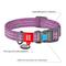 Show in main carousel: WAUDOG QR Passport Cotton Dog Collar, Purple, Small slide 2 of 7