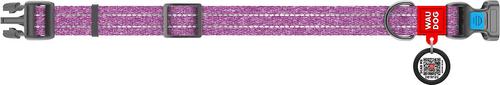 Show full view: WAUDOG QR Passport Cotton Dog Collar, Purple, Small slide 3 of 7
