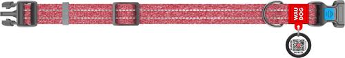 Show full view: WAUDOG QR Passport Cotton Dog Collar, Red, Medium slide 3 of 6