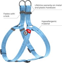 WAUDOG Re-Cotton Recycled Material QR Passport Dog Harness, Blue, Small slide 2 of 5
