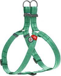 WAUDOG Re-Cotton Recycled Material QR Passport Dog Harness, Green, Large