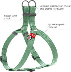 WAUDOG Re-Cotton Recycled Material QR Passport Dog Harness, Green, Large slide 2 of 5