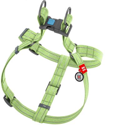 Show full view: WAUDOG Re-Cotton Recycled Material QR Passport Dog Harness, Lime Green, Medium slide 3 of 6