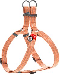 WAUDOG Re-Cotton Recycled Material QR Passport Dog Harness, Orange, Medium