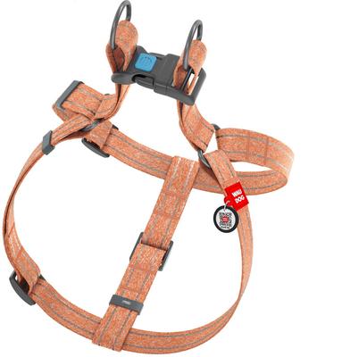 Show full view: WAUDOG Re-Cotton Recycled Material QR Passport Dog Harness, Orange, Medium slide 3 of 6