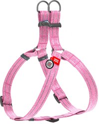 WAUDOG Re-Cotton Recycled Material QR Passport Dog Harness, Pink, Large